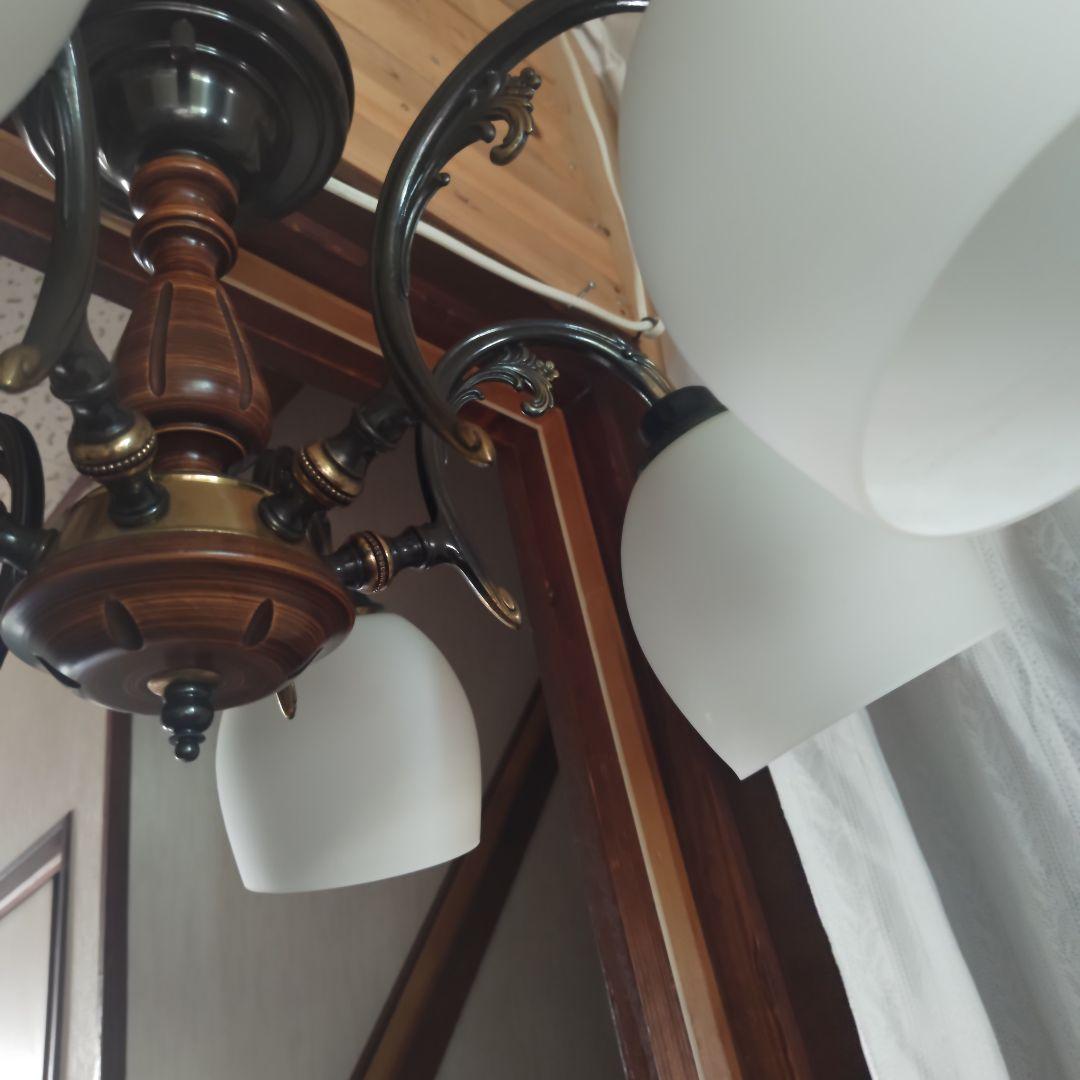 昭和レトロ　明和産業　6灯シャンデリア　当時物