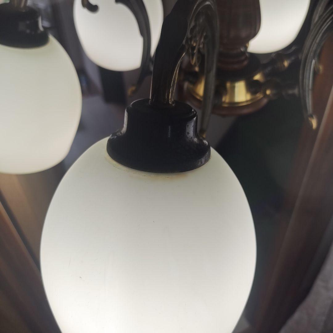 昭和レトロ　明和産業　6灯シャンデリア　当時物