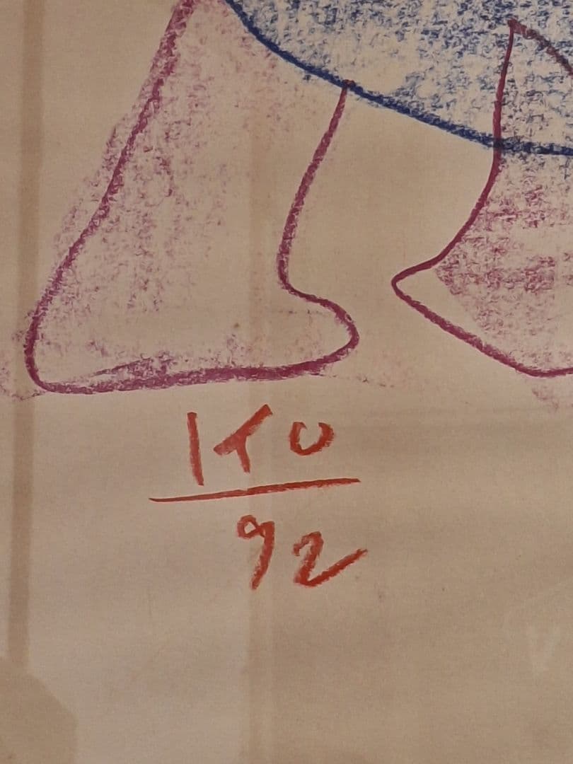 犀吉　　黒田征太郎　クレヨン画　猫　2つセット