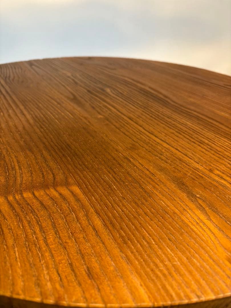 【送料無料・大幅値下】木×スチール円形テーブル