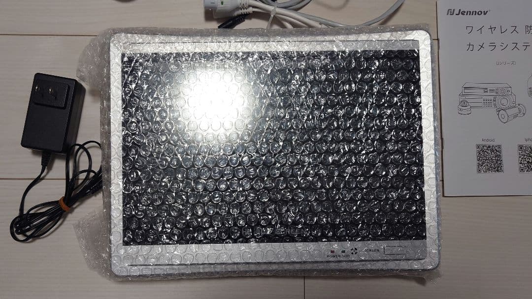 防犯カメラ 2台＋監視モニターセット（録画機能付き。HDDなし）