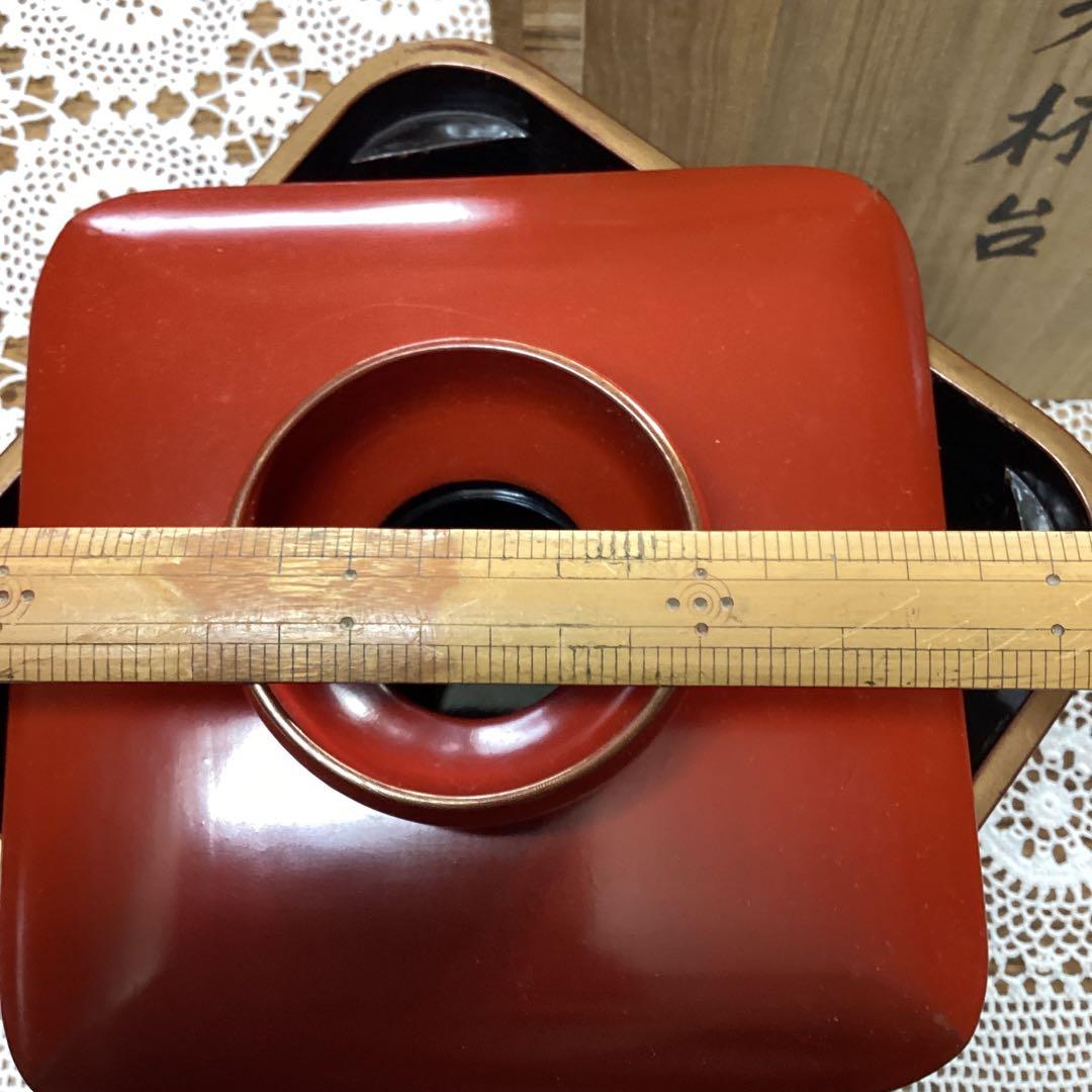 k2f3 朱杯台　漆器　年代物