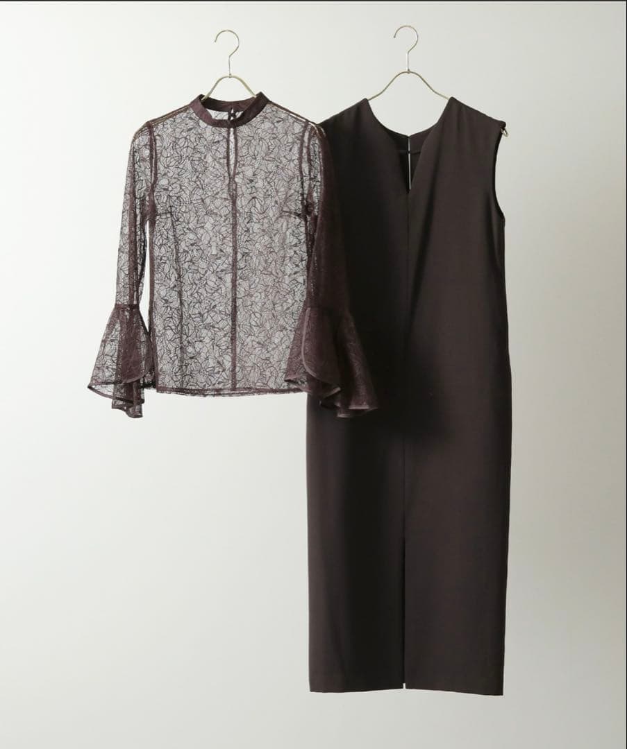 kana ベルスリーブ スリット 2way 結婚式ドレス