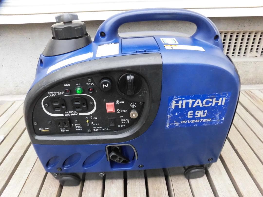 地震・吹雪による停電に インバーター発電機 HITACHI E9U・・送料無料
