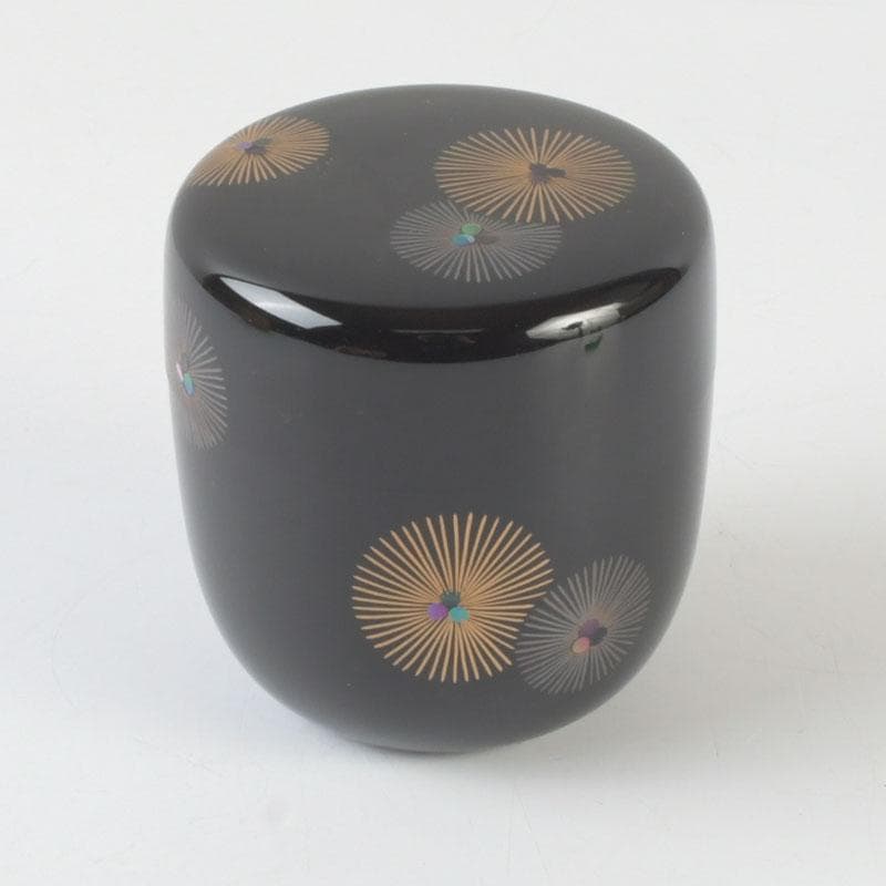 茶道具　松雲作　唐松蒔絵　棗　共箱　V　9798