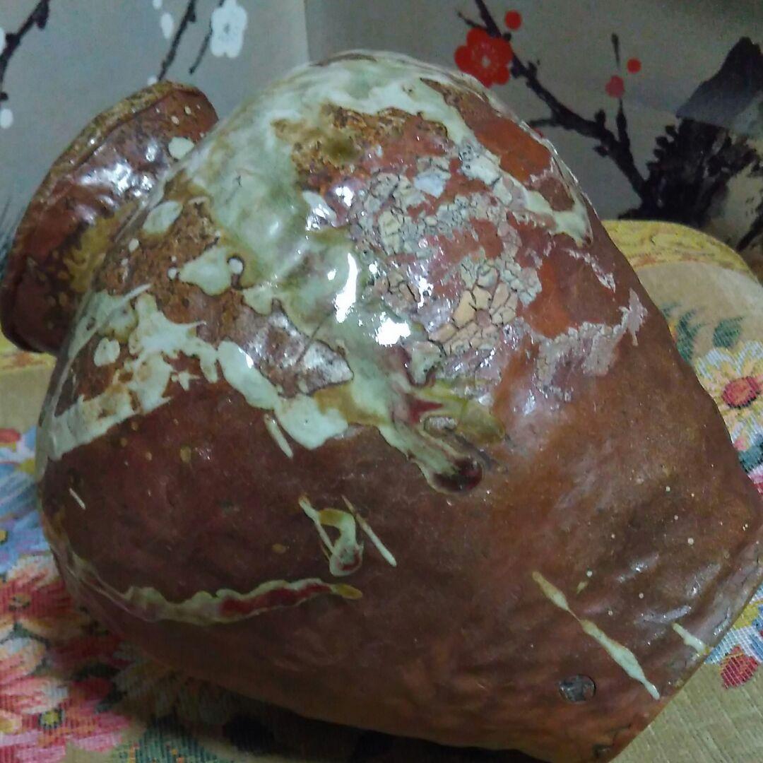 陶芸 古い壺 手びねり 陶印あり