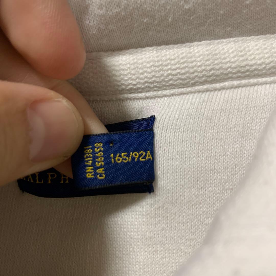 Polo Ralph Lauren ホワイト ビックポニーY2Kジップパーカー
