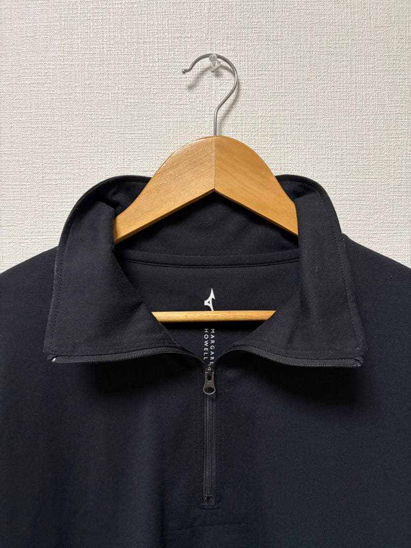 マーガレットハウエル　ミズノ　ハーフジップ　カットソー