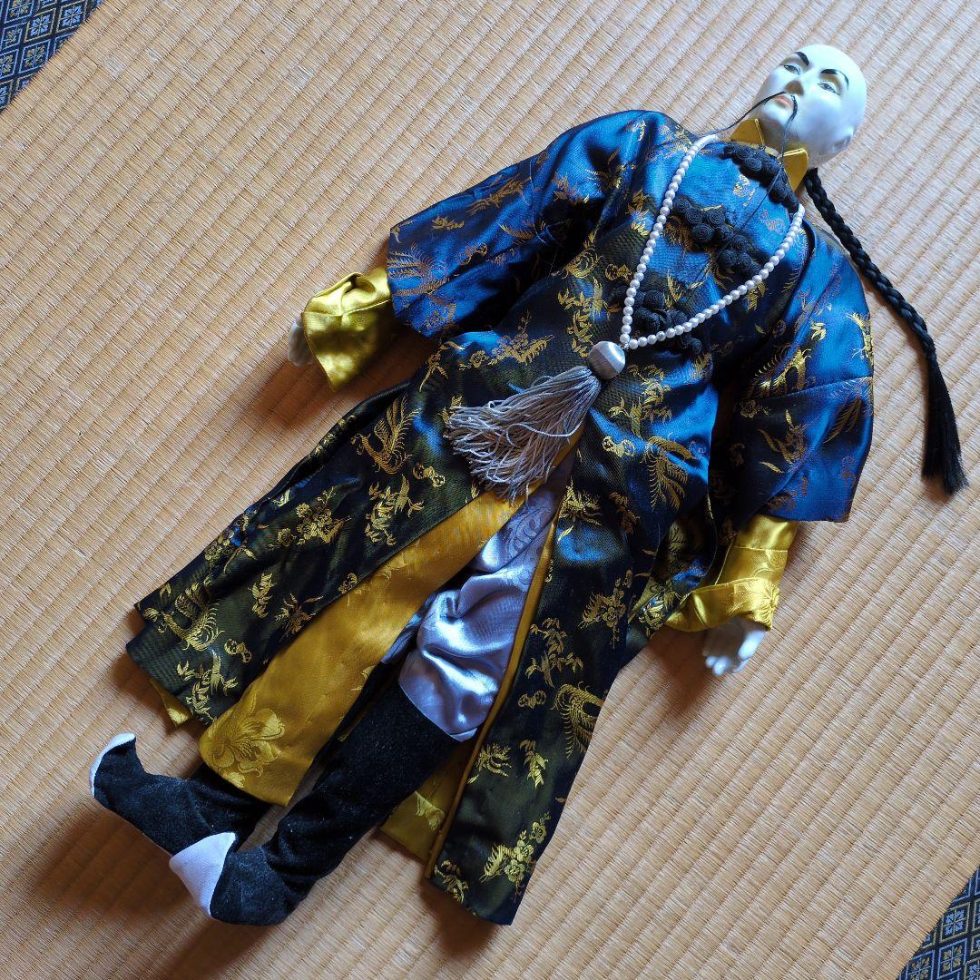 ✴アンティーク 「中国ペア人形」✴頭手足は陶製・清朝時代の服装と髪型✴