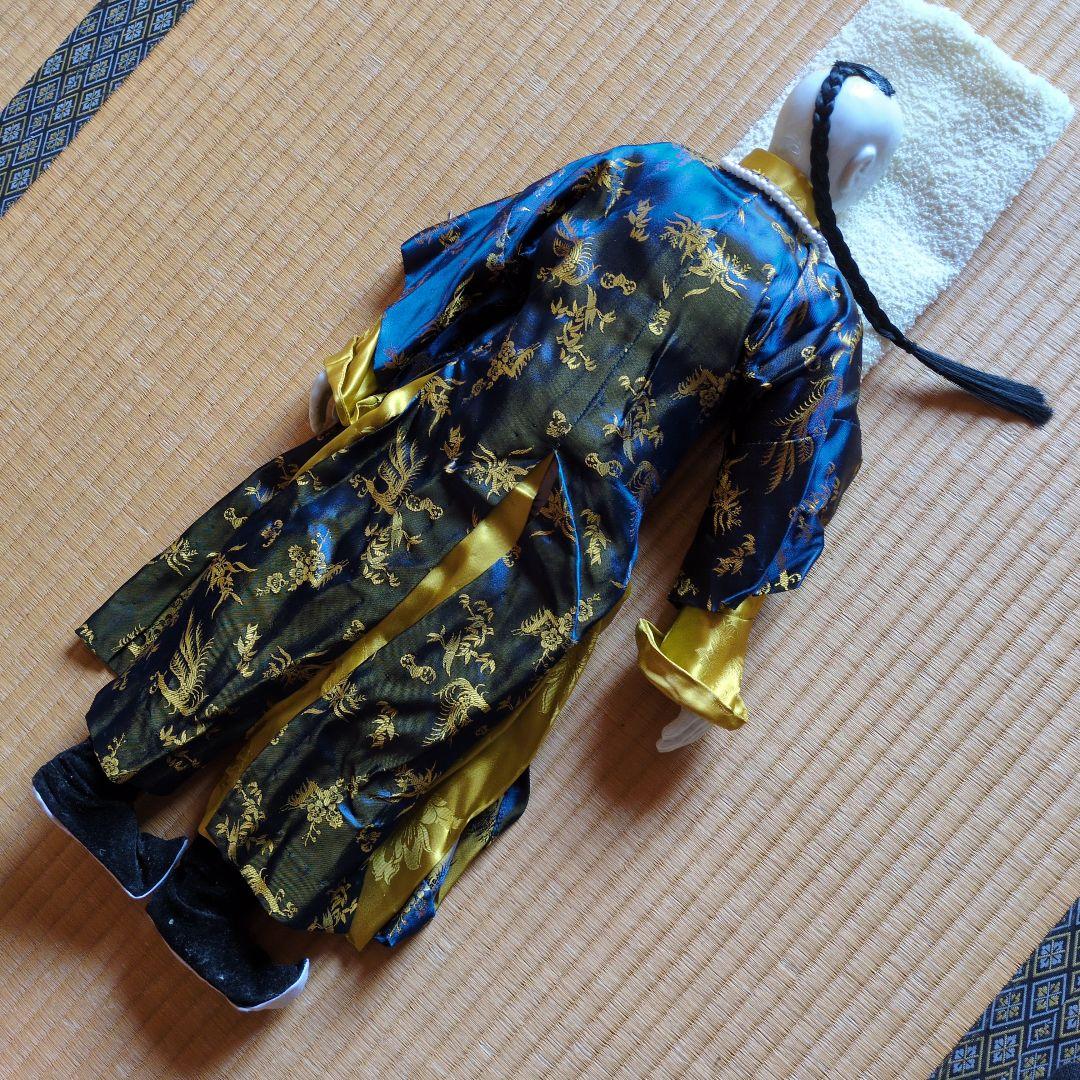 ✴アンティーク 「中国ペア人形」✴頭手足は陶製・清朝時代の服装と髪型✴