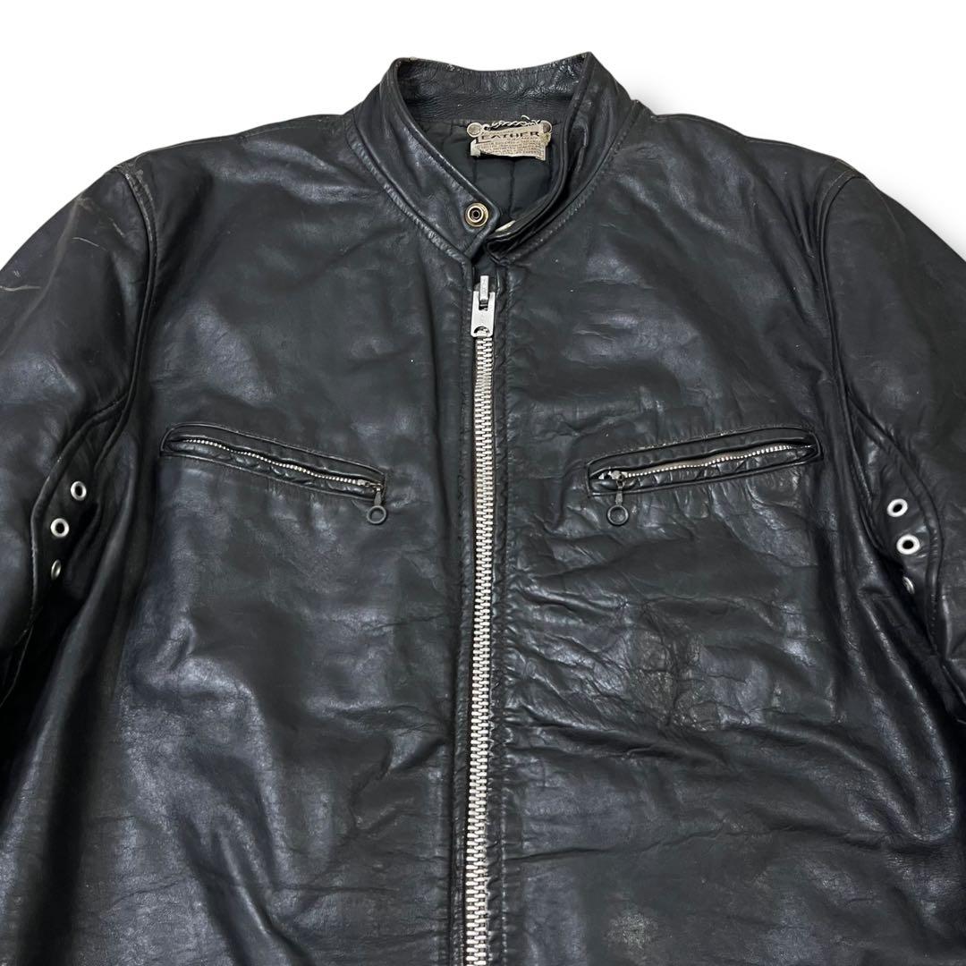 【ヴィンテージ】70s シングルライダース モーターサイクルジャケット 42