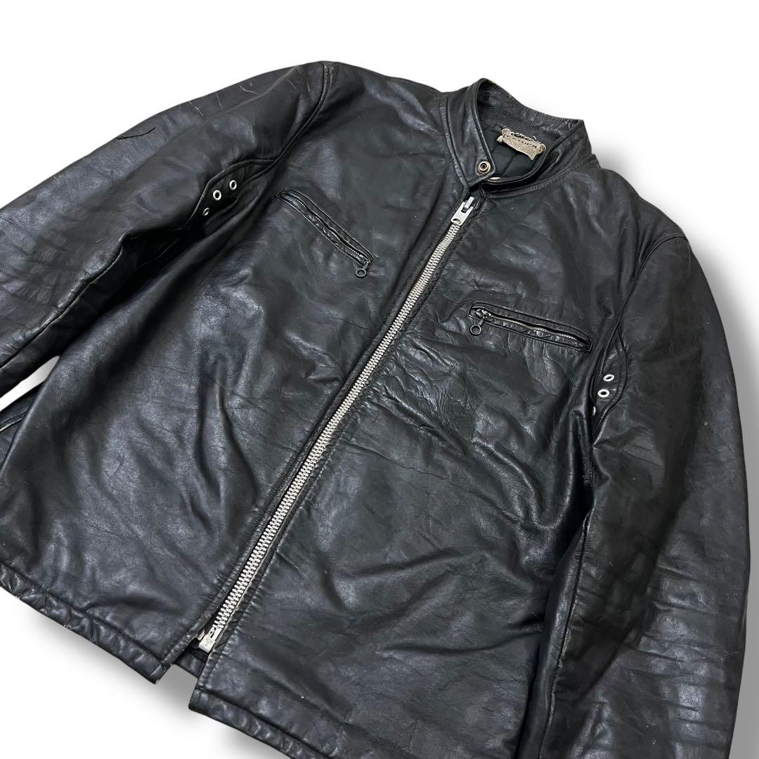【ヴィンテージ】70s シングルライダース モーターサイクルジャケット 42