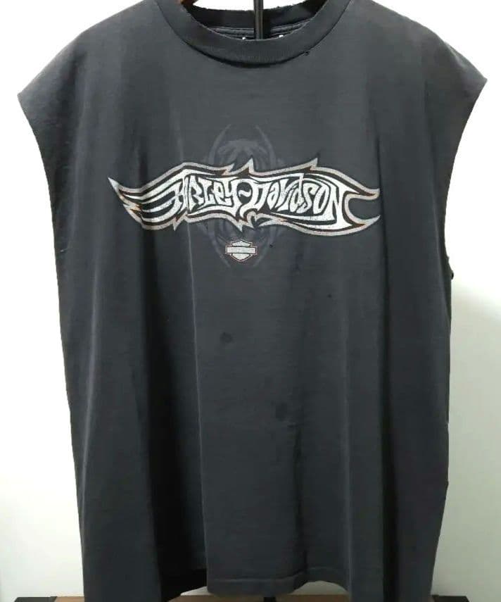 Harley Davidson ヴィンテージ　スパイダー　XL　ハーレー　袖切り