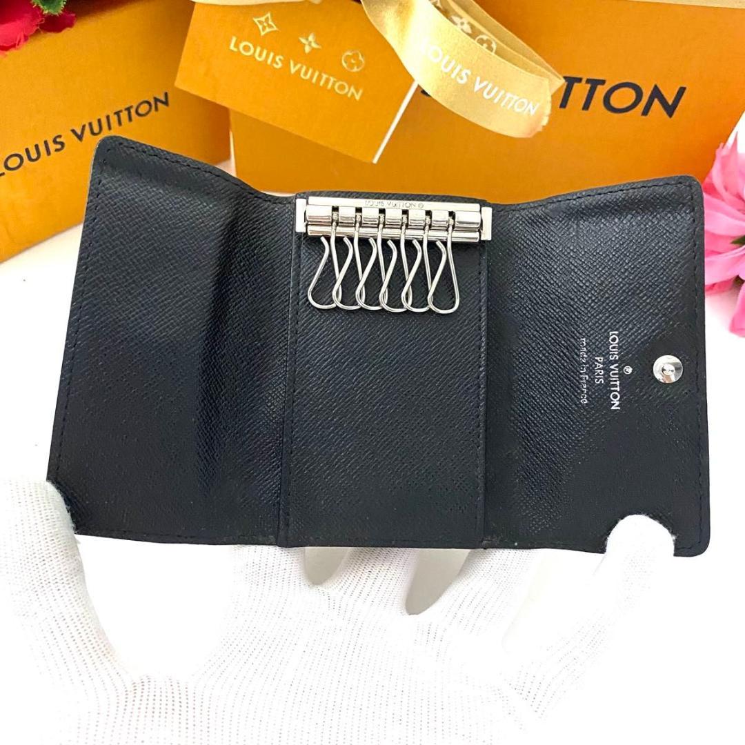 ルイ ヴィトン◎ミュルティクレ6 ダミエ グラフィット キーケース ブラック