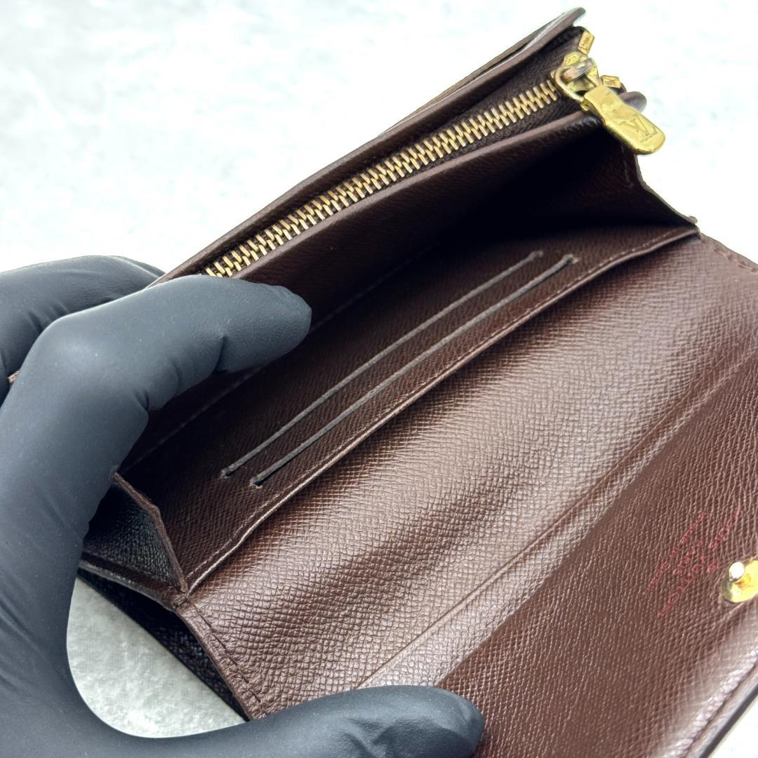 新型 ルイヴィトン ダミエ ポルトモネビエ トレゾール 折り財布 A433