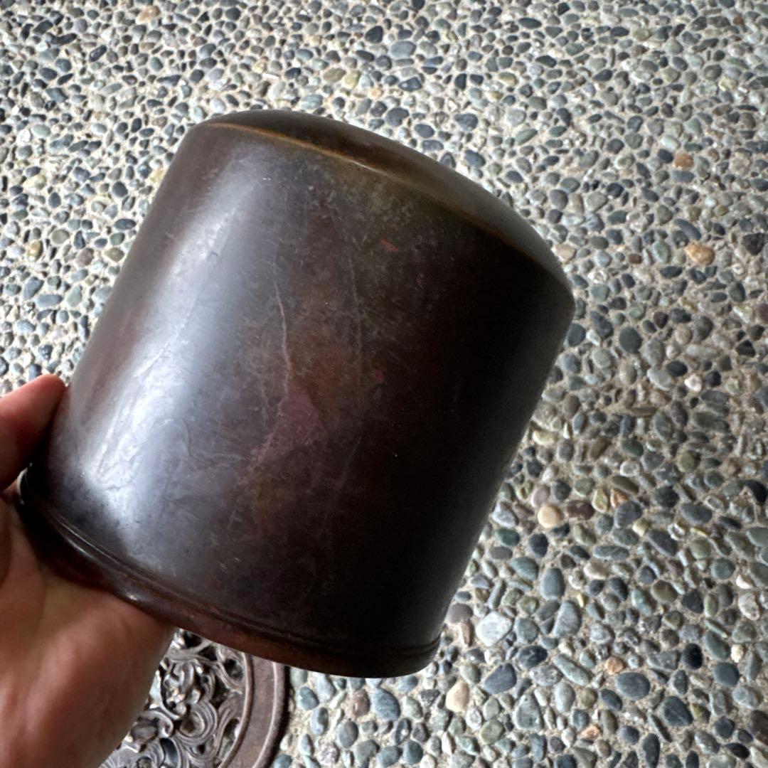 ‼️専用になりました‼️本日9/13買取①‼️政暁作で斑紫銅製の建水‼️美品