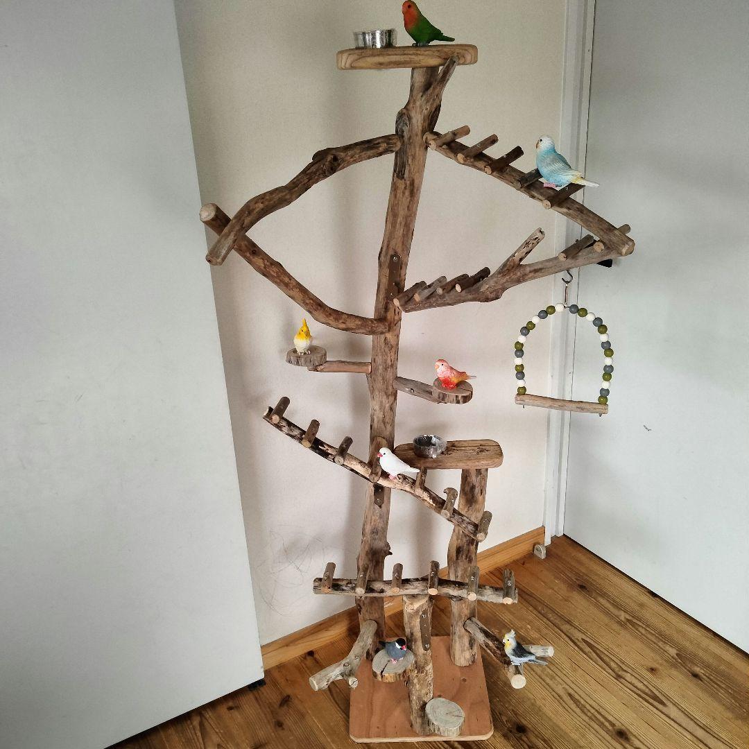 KURIONE SHOP バードアスレチックジム 自然木 流木 止まり木