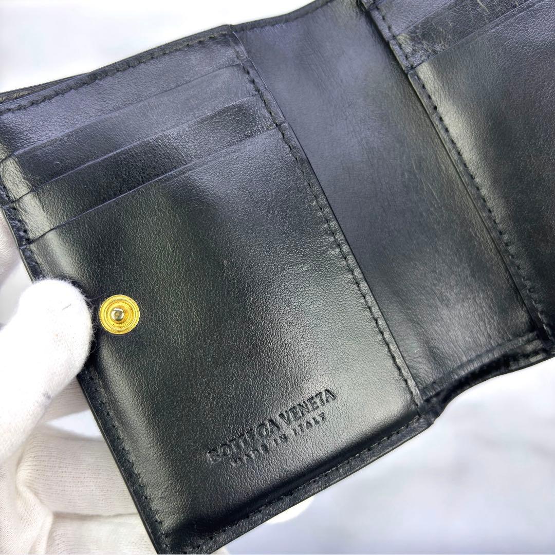 【極美品✨】BOTTEGA VENETA　コンパクト財布　2つ折り　カセット