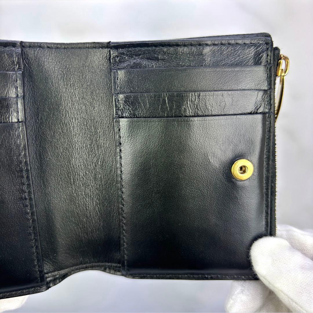 【極美品✨】BOTTEGA VENETA　コンパクト財布　2つ折り　カセット