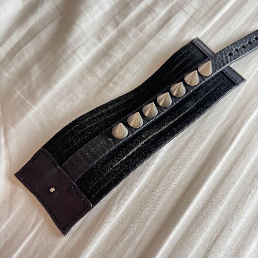 ⭐︎BLACK MEANS⭐︎ブラックレザースタッズバングル