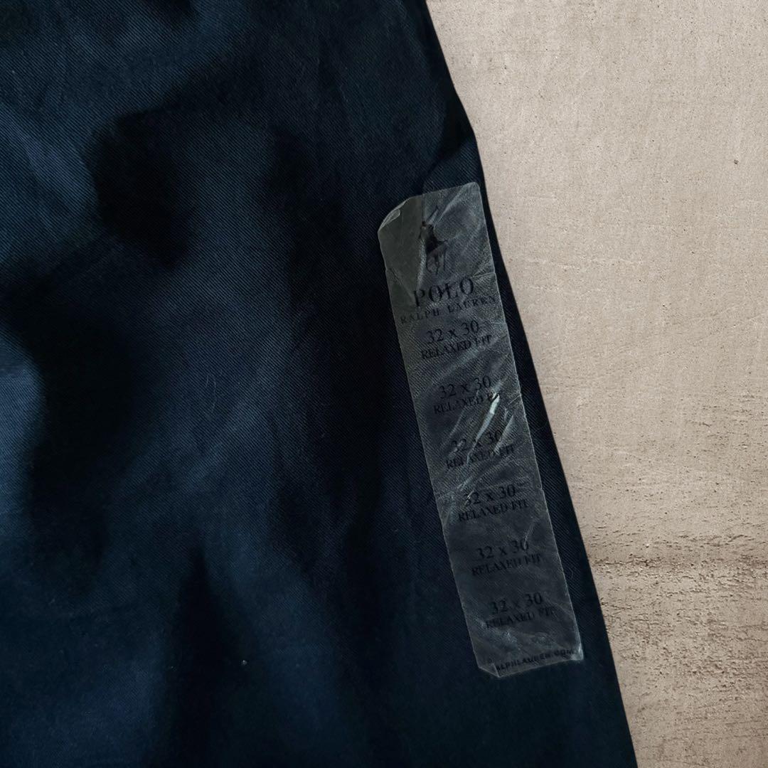希少デッドストックPoloRalphLaurenラルフローレンチノパンW32濃紺
