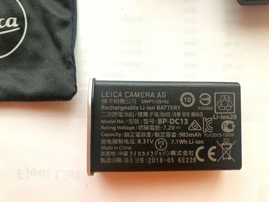 ★Leica T TL TL2 用 BP- DC13 使用回数少ない★