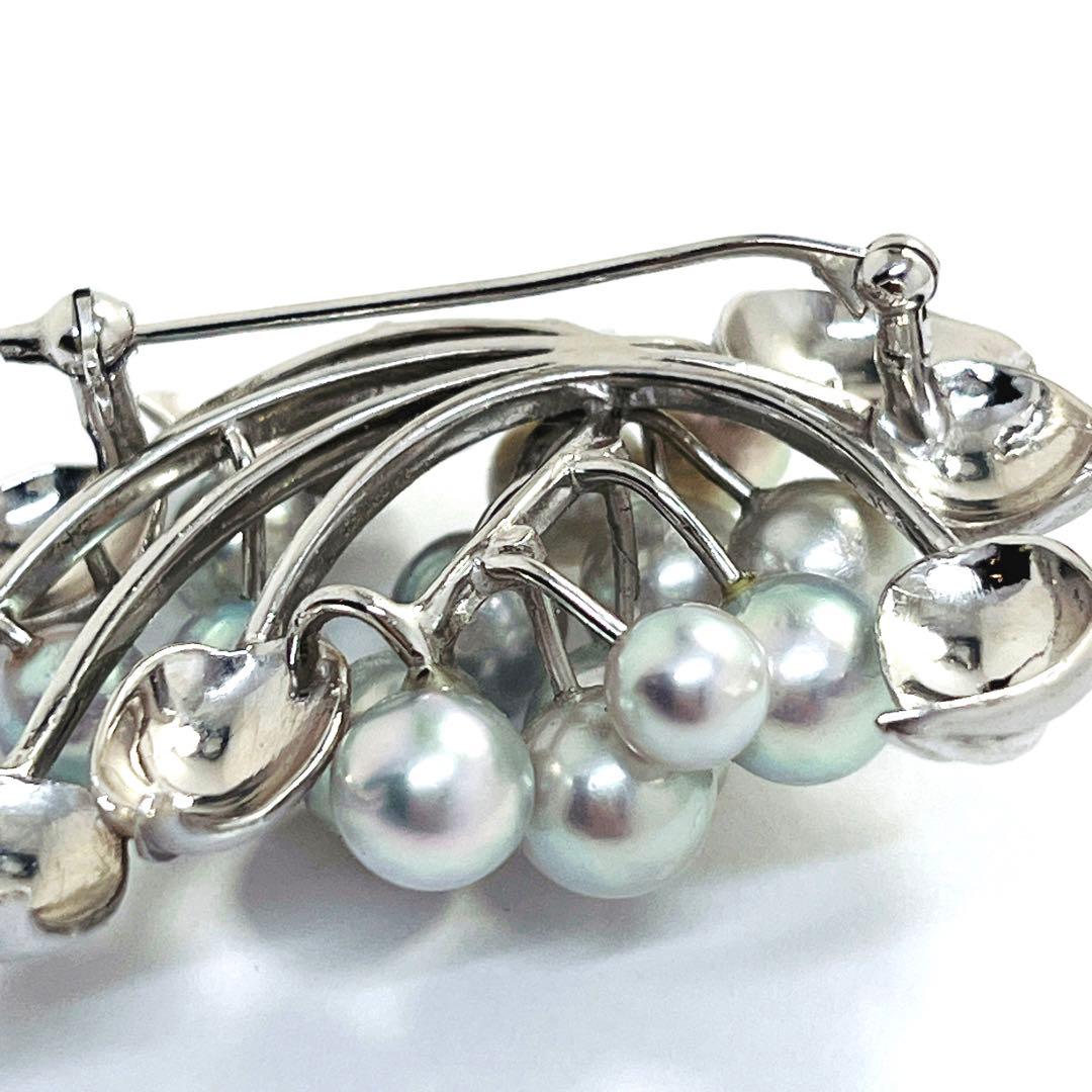 美品✨田崎真珠　TASAKI タサキ ブルーパール　ブローチ　コサージュ