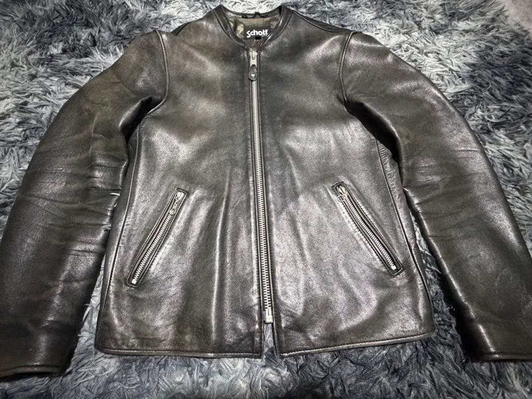Schott×EDIFICEレザージャケット シングルライダース