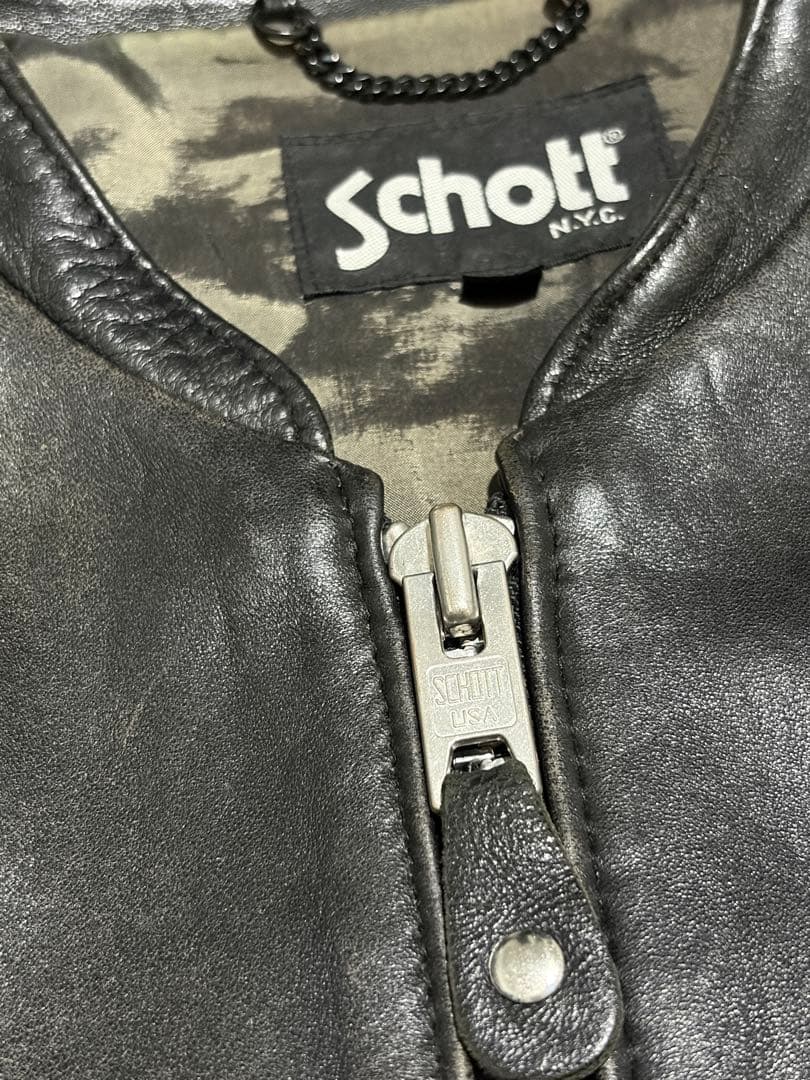 Schott×EDIFICEレザージャケット シングルライダース