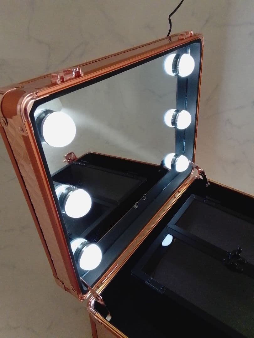 フランフラン ヴァリーズ ハリウッドボックス S メイクボックス コッパー