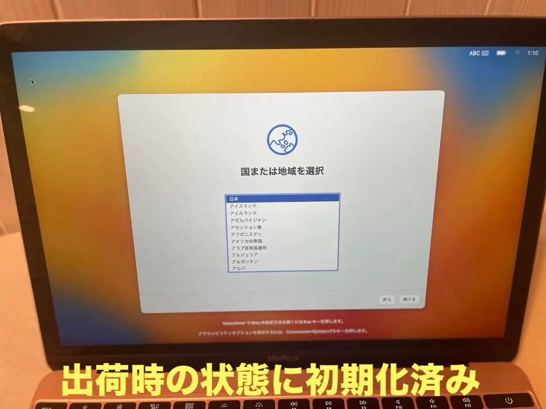 レア美品　超軽量Apple MacBook 12インチ ローズゴールド 本体