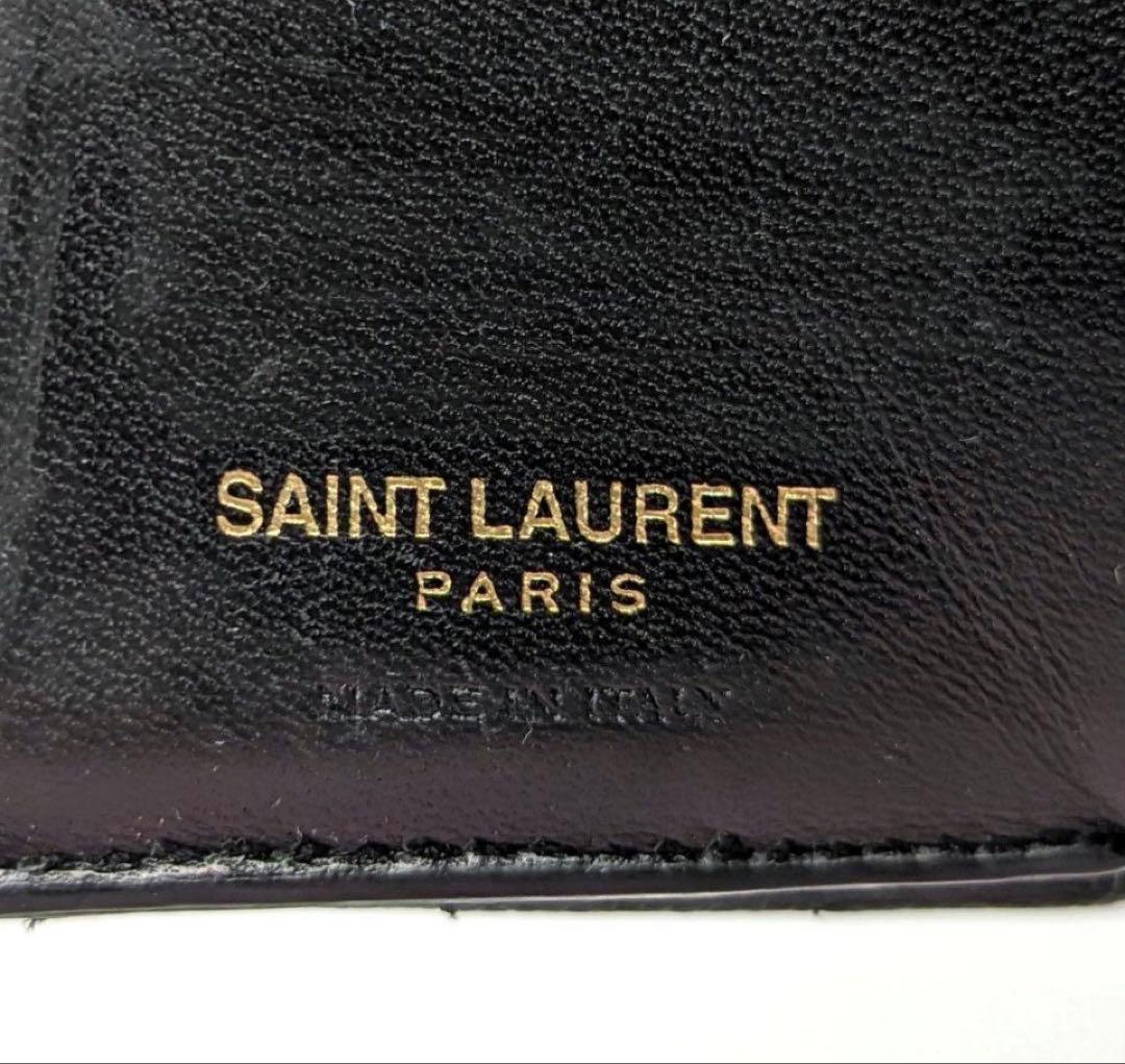 Saint Laurent サンローラン 三つ折り財布 キャビアスキン 匿名配送