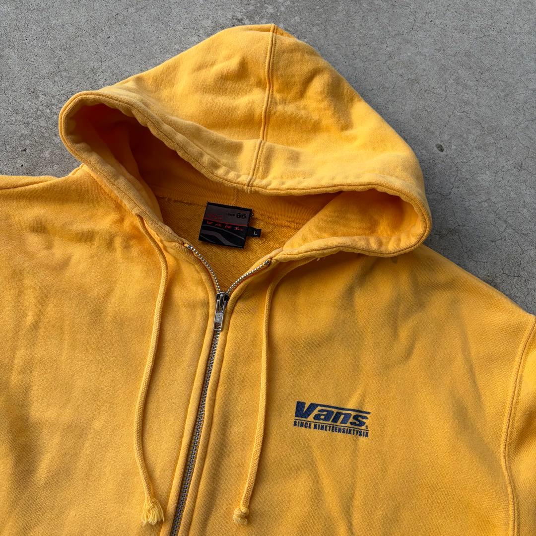 希少 90s VANS ジップアップ パーカー フーディー フェード USA