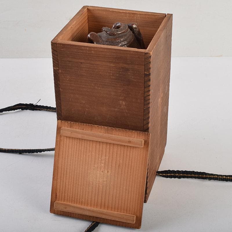 青木木米　九々鱗　漢詩文　双耳瓶　時代箱付　V　R9361