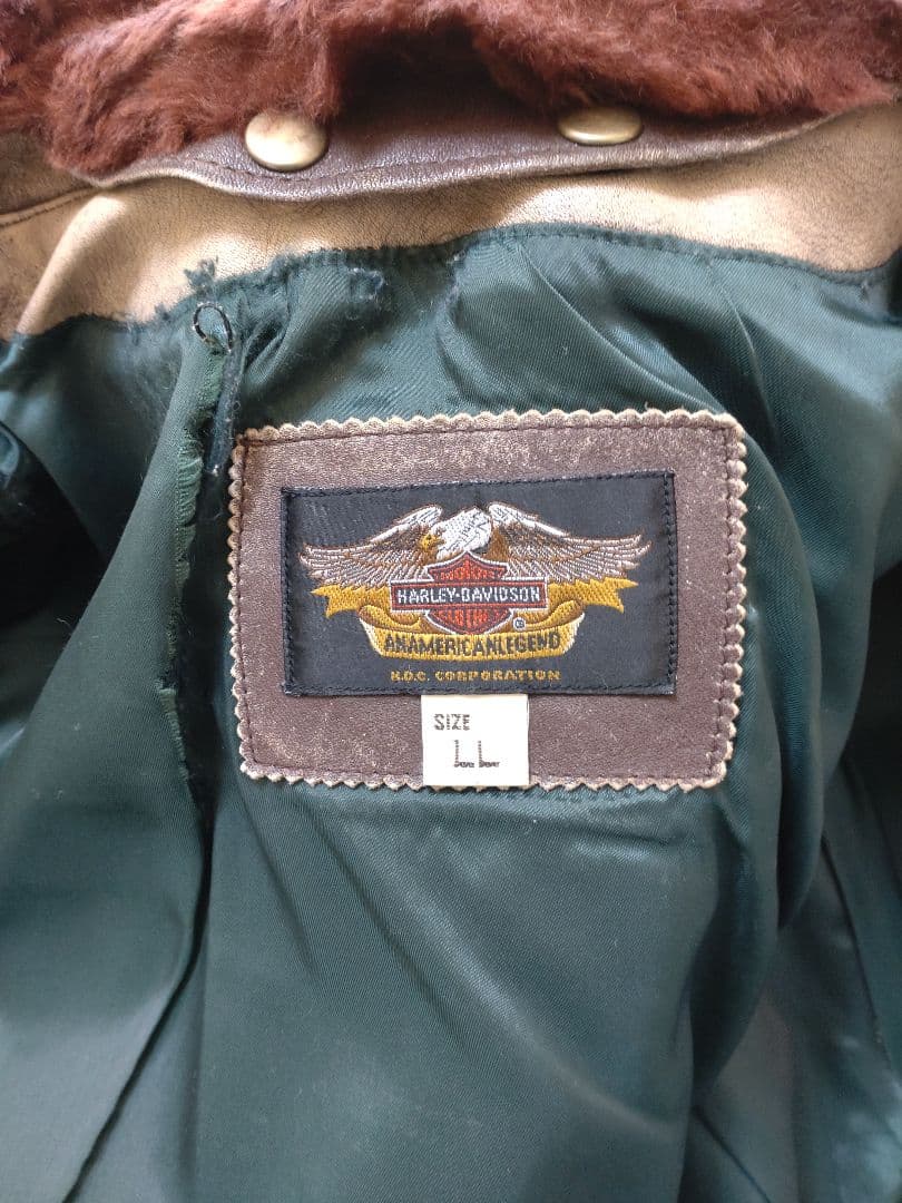 ☆ハーレーダビットソン☆本革/レザージャケット /ブラウン☆Sexy&cool☆
