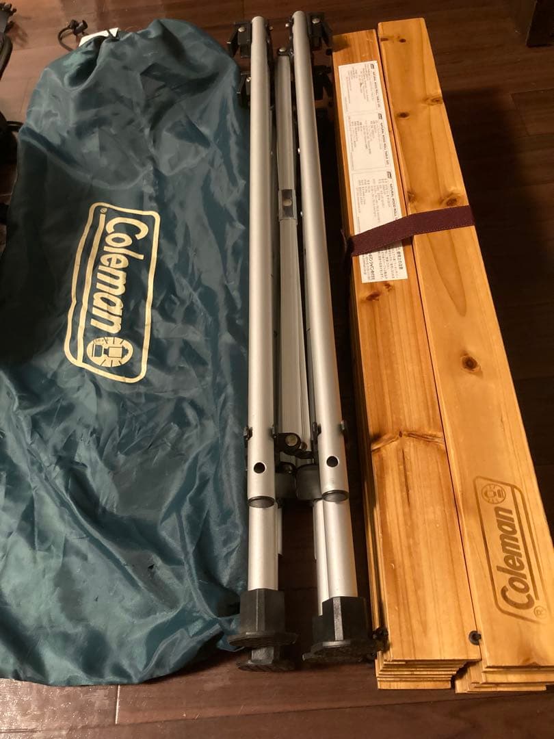 Coleman 折りたたみ木製テーブル ナチュラルウッドロールテーブル120廃盤