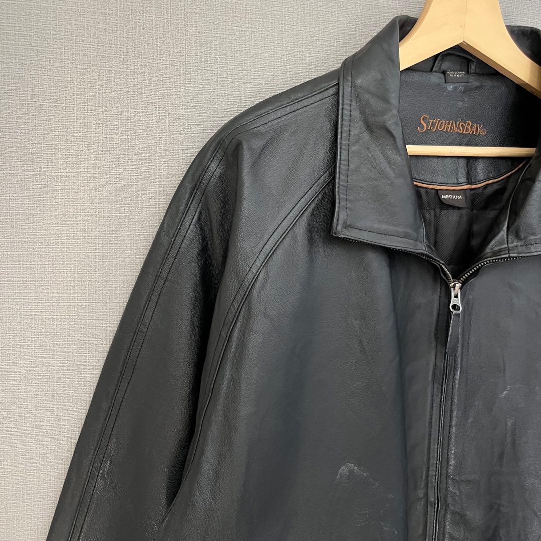 90s ST.JOHNS BAY レザージャケット M ブラック