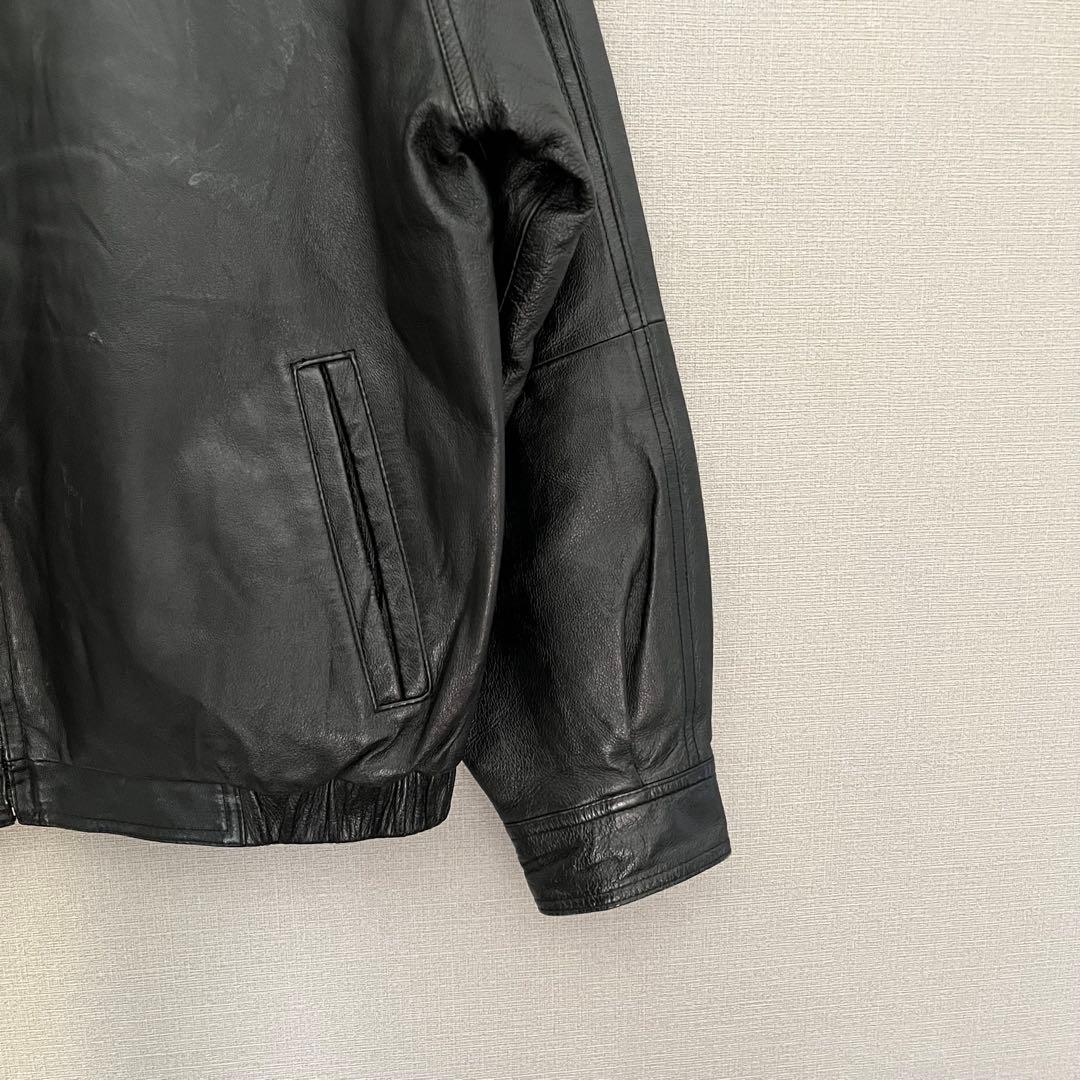 90s ST.JOHNS BAY レザージャケット M ブラック