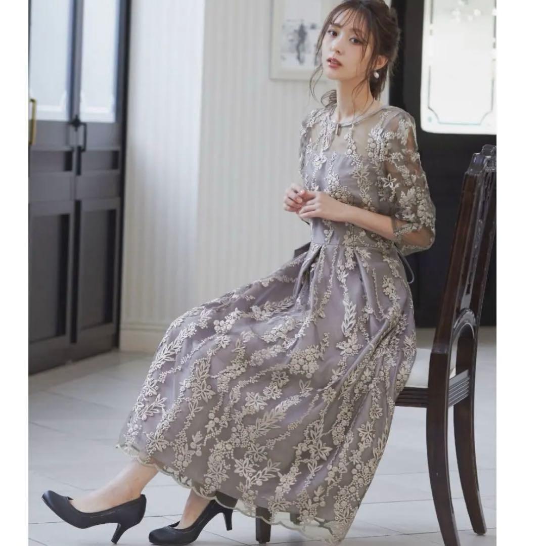 niana 刺繍 パーティードレス ワンピース 結婚式お呼ばれ