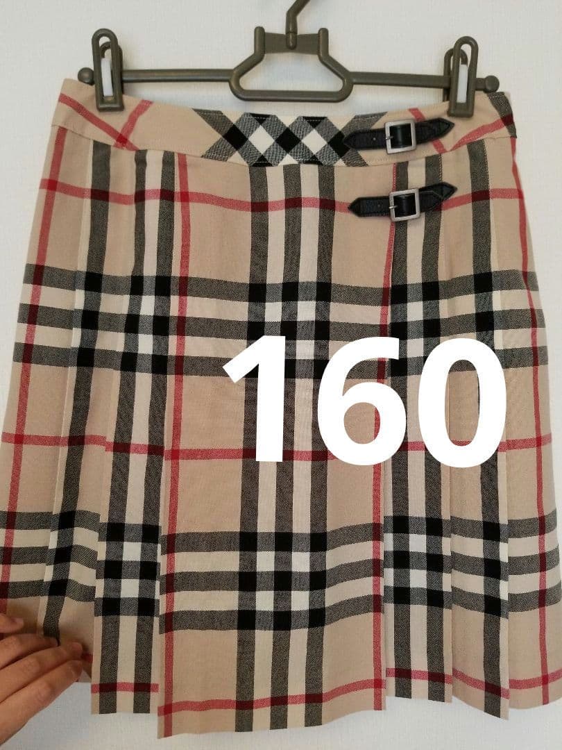 バーバリーキッズスカート 未使用近 美品 ベージュ ノバチェック160