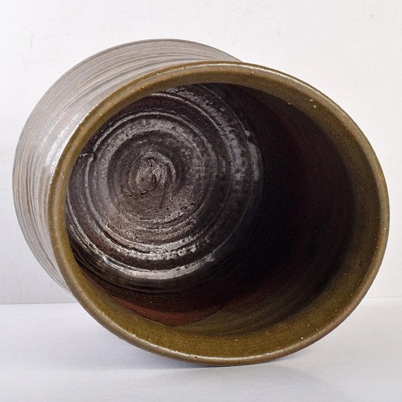 九谷焼　柳雨軒　三代　徳田八十吉作　花生　共箱　M　R9016B