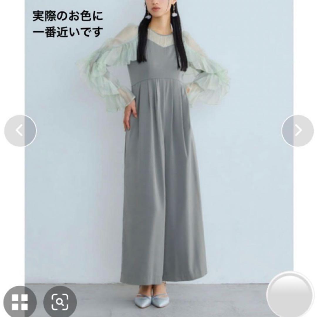 新作✨ドリードール シアーフリルパンツ パーティードレス オールインワン 緑 M