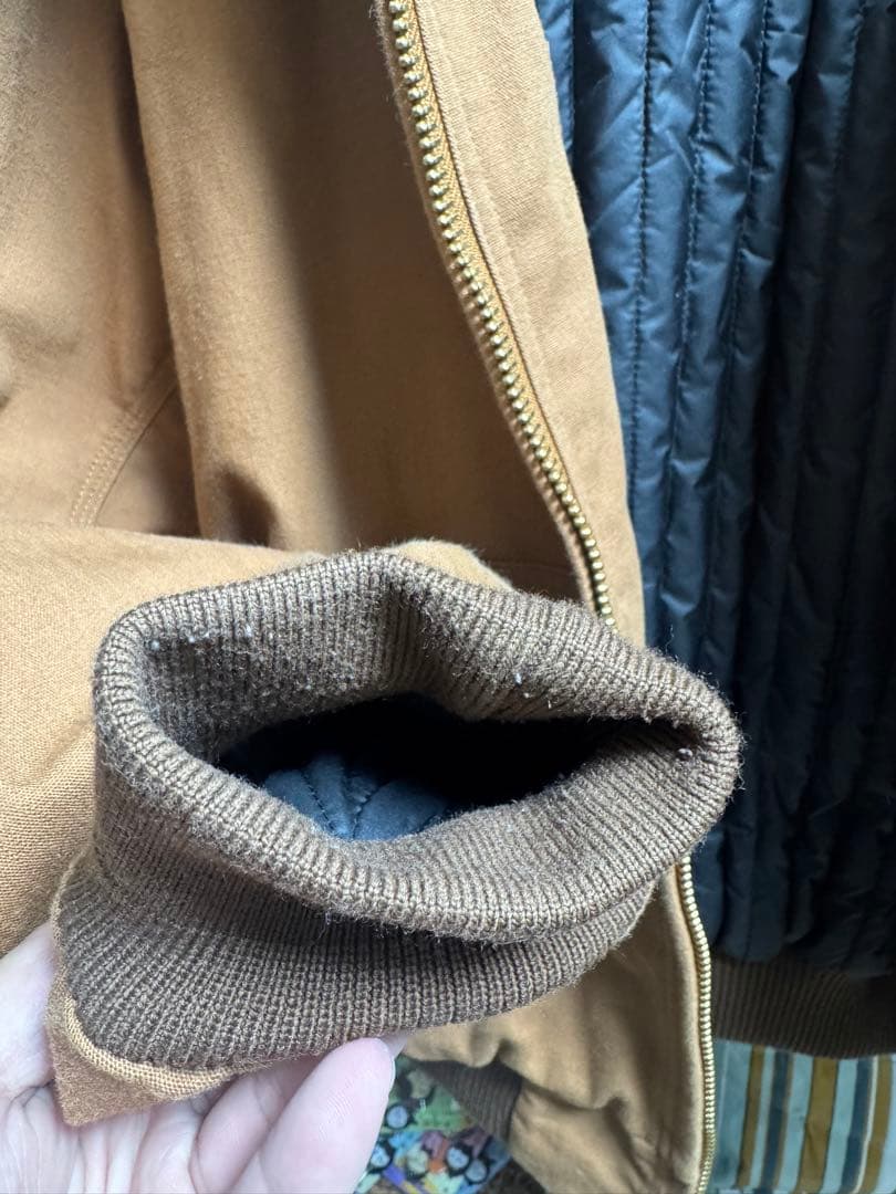 ジャケット・アウター Sasquatchfabrix. PUFF WORK HOODIE Brown