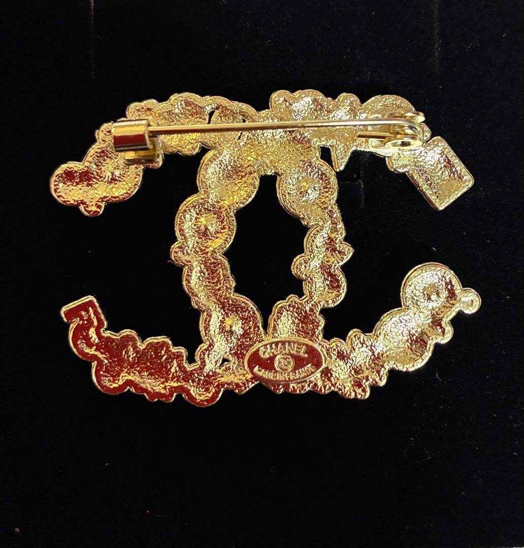 未使用　シャネル　CHANEL ヴィンテージ　ブローチ　ゴールド