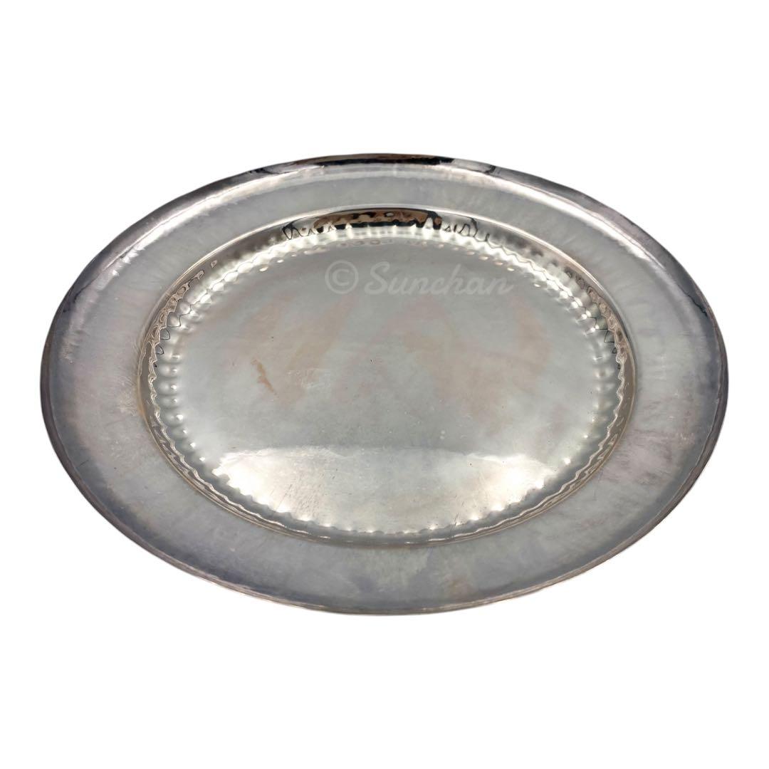 【希少品】 純銀青海盆 共箱付き 約116g 銀製品 SILVER 純銀刻印有