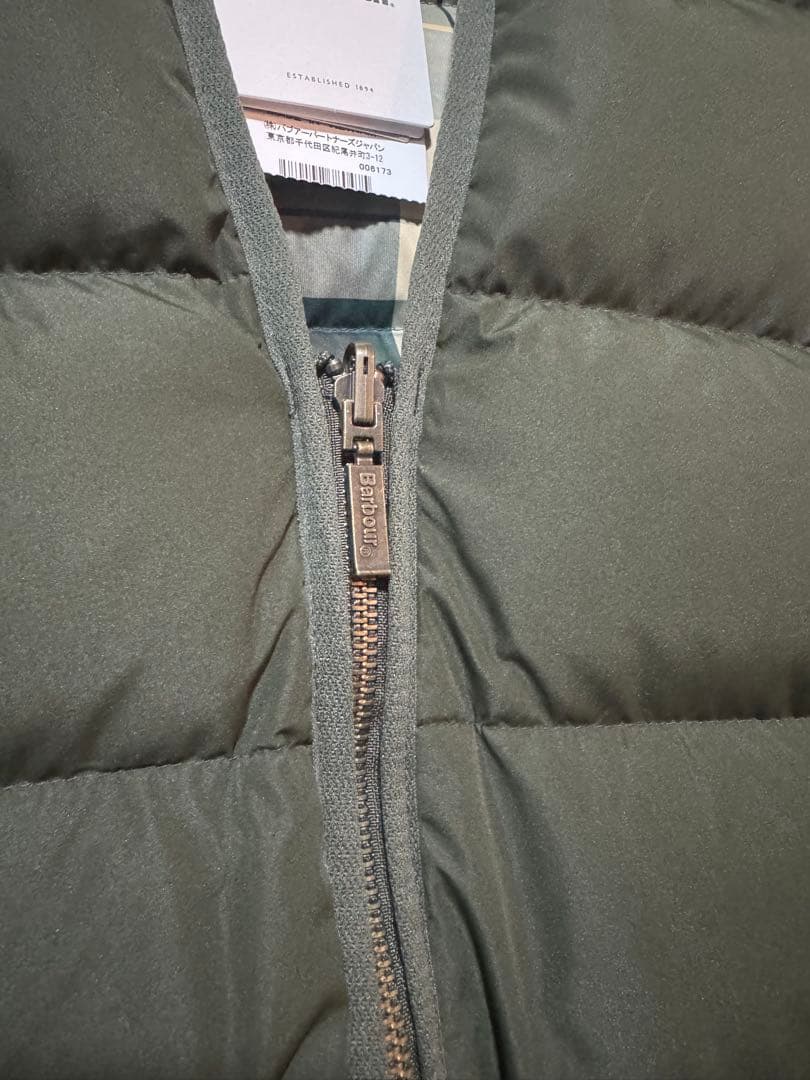 新品未使用 Barbour チェックダウンベスト リバーシブル