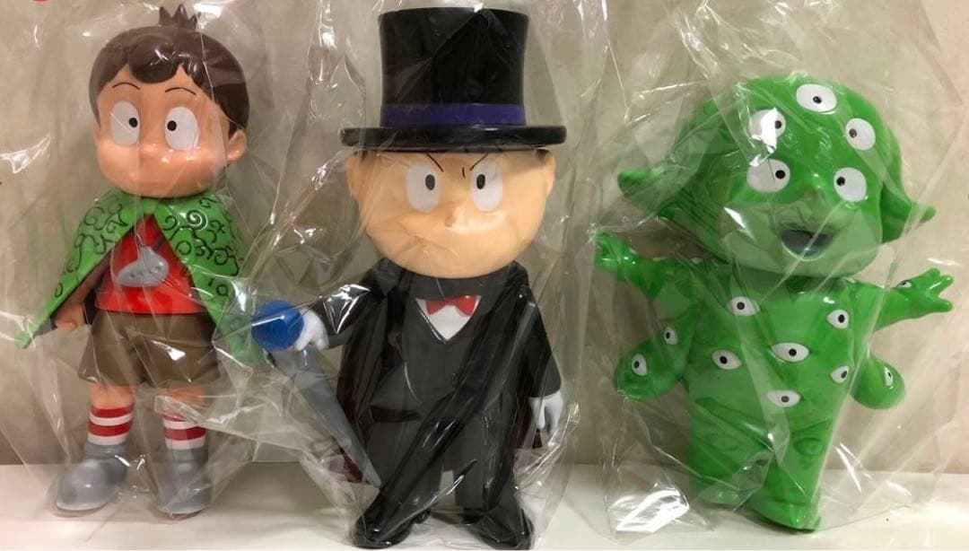 悪魔くん&百目&メフィスト2世 T-BASE ソフビ フル彩色版 未使用品