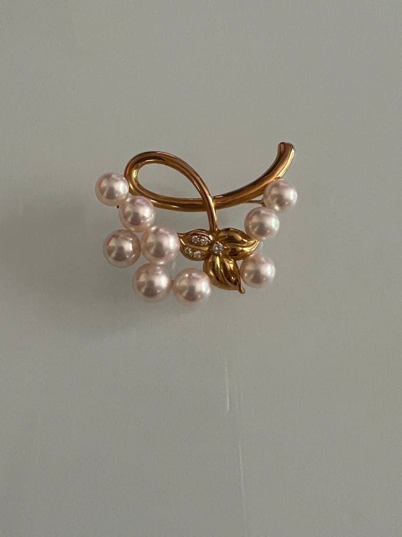 田崎真珠　TASAKI K18ダイヤ　パール デザインペンダントトップ