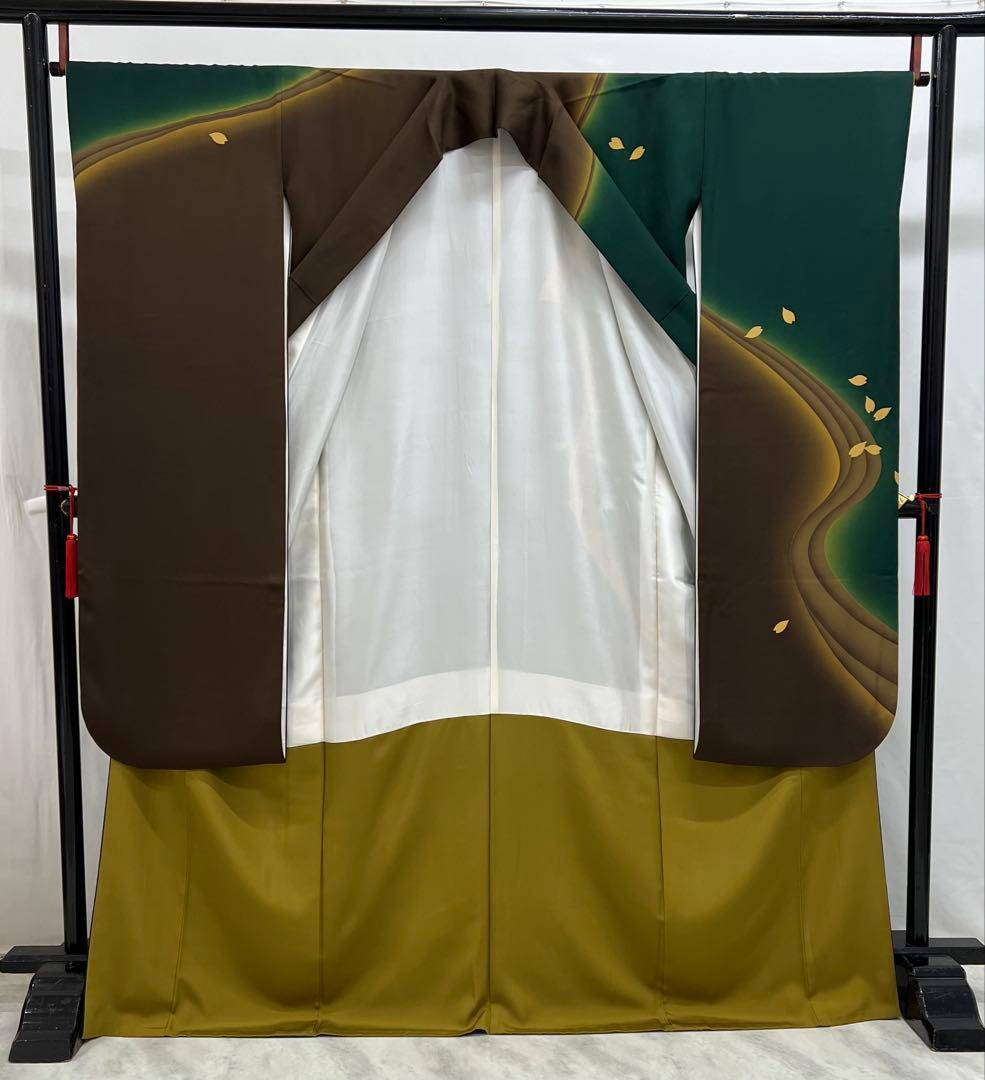 振り袖　フルセット　別誂長襦袢　金彩加工　刺繍入り　両面全通袋帯　個性的　663