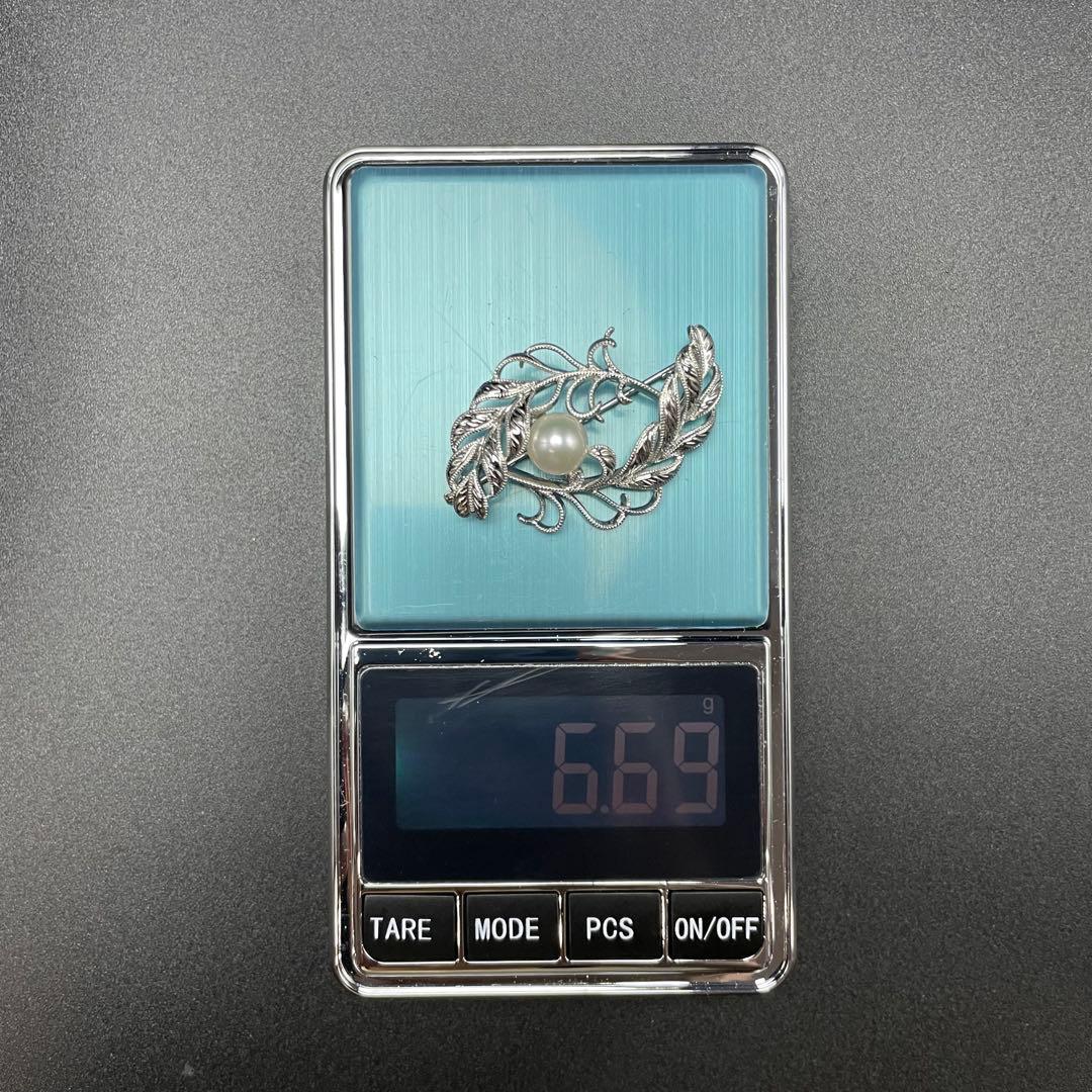 ミキモト アコヤ真珠 ブローチ 7.0mm SILVER